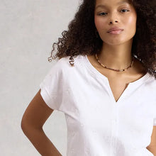 Load image into Gallery viewer, Nelly Notch Embroidered Cotton Tee
