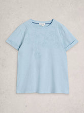 Load image into Gallery viewer, Gina Embroidered Tee - Blue
