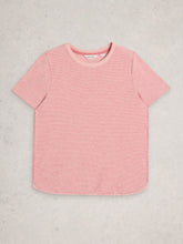 Load image into Gallery viewer, Clara Striped Cotton Tee - Pink
