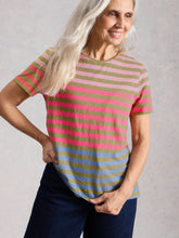 Load image into Gallery viewer, Abbie Cotton Stripe Tee - Green Multi
