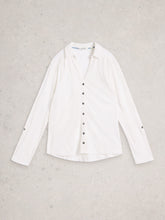 Load image into Gallery viewer, Annie Broderie Cotton Jersey Top - White
