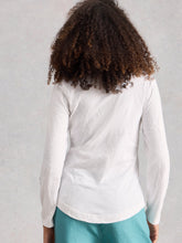 Load image into Gallery viewer, Annie Broderie Cotton Jersey Top - White
