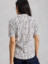 Load image into Gallery viewer, Annie Short Sleeve Cotton Shirt - Ivory Print

