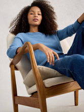 Load image into Gallery viewer, Katie Cotton/Merino Blend Sweater - Mid Blue
