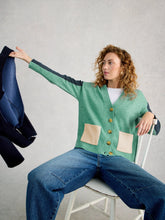 Load image into Gallery viewer, Mary Colourblock Cardi - Teal Multi
