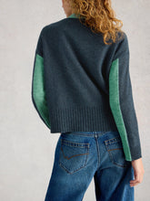 Load image into Gallery viewer, Mary Colourblock Cardi - Teal Multi
