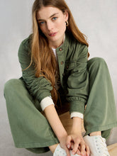 Load image into Gallery viewer, Demi Utility Cotton Jersey Jacket - Mid Green
