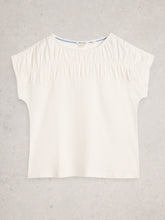 Load image into Gallery viewer, Rachel Ruched Tee - White
