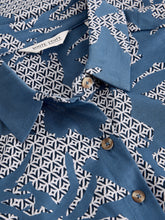 Load image into Gallery viewer, Rua Jersey Shirt Dress - Blue Print
