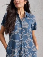 Load image into Gallery viewer, Rua Jersey Shirt Dress - Blue Print
