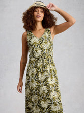 Load image into Gallery viewer, Heidi Cotton Jersey Print Dress - Green Print
