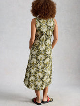 Load image into Gallery viewer, Heidi Cotton Jersey Print Dress - Green Print
