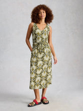 Load image into Gallery viewer, Heidi Cotton Jersey Print Dress - Green Print
