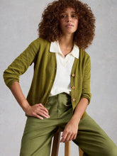 Load image into Gallery viewer, Nova Linen Blend Cardi - Green
