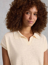 Load image into Gallery viewer, Ginni Cotton Linen Blend Polo Tee
