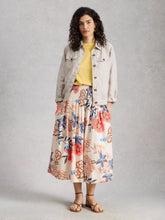 Load image into Gallery viewer, Suri Organic Cotton Printed Midi Skirt
