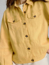 Load image into Gallery viewer, Camille Linen Jacket - Light Yellow

