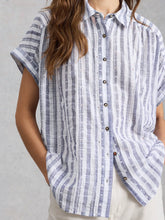 Load image into Gallery viewer, Orla Organic Cotton Top - Blue Stripe
