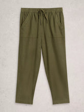 Load image into Gallery viewer, Elle Linen Blend Pant - Khaki Green
