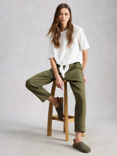 Load image into Gallery viewer, Elle Linen Blend Pant - Khaki Green
