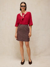 Load image into Gallery viewer, Kate Knit Tee - Bright Red
