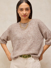 Load image into Gallery viewer, Kat Knitted Tee - Light Natural
