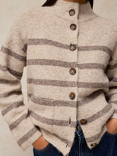 Load image into Gallery viewer, Margo Striped Cardi - Grey
