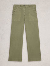 Load image into Gallery viewer, Twister Wide Leg Chino Trouser - Khaki Green
