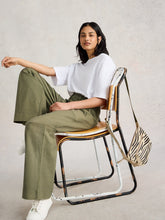 Load image into Gallery viewer, Twister Wide Leg Chino Trouser - Khaki Green
