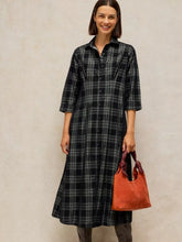 Load image into Gallery viewer, Ellie Organic Cotton Cord Pleated Dress
