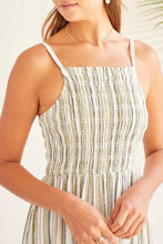 Load image into Gallery viewer, Smocked Dress - Cactus Stripe
