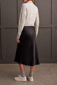 Pull On Midi Skirt - Black