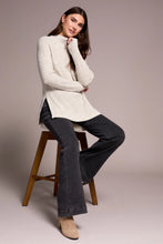 Load image into Gallery viewer, Mock Neck Heathered Knit - Cream Melange
