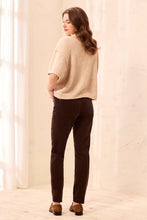 Load image into Gallery viewer, Audrey Micro Cord Pull On Jean - Brown
