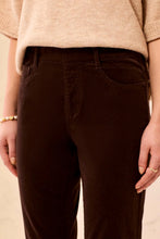 Load image into Gallery viewer, Audrey Micro Cord Pull On Jean - Brown
