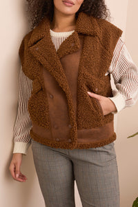 Sherpa Vest - Brown