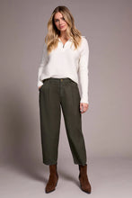 Load image into Gallery viewer, Audrey Mid Rise Girlfriend Barrel Jean - Chive
