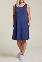 Load image into Gallery viewer, Reversible Dress - Poolside Blue Print
