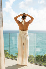 Load image into Gallery viewer, Wide Leg Linen Blend Pant - Striped
