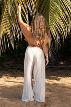 Load image into Gallery viewer, Wide Leg Linen Blend Pant - Striped
