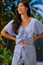 Load image into Gallery viewer, Drawstring Front Shell Blouse - Carolina
