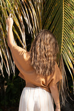Load image into Gallery viewer, Drawstring Front Shell Blouse - Sandcastle
