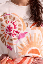 Load image into Gallery viewer, Sequin Applique Dolman Sleeve Cotton Tee
