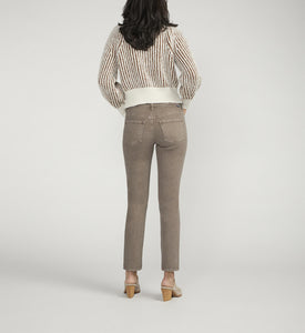 Cassie Mid Rise Straight - Taupe