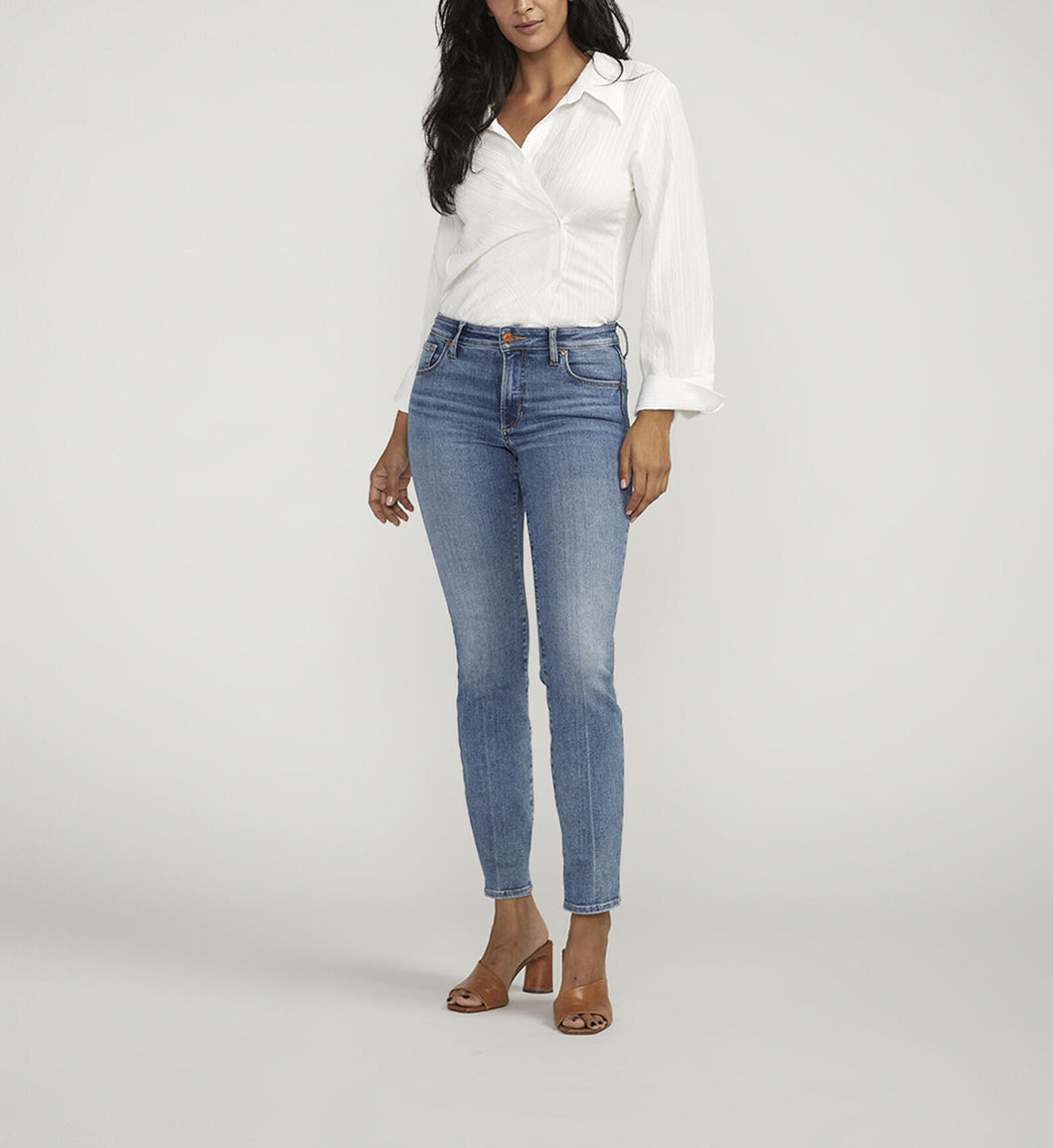 Forever Stretch Mid Rise Straight Leg - Blue Nile