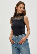 Load image into Gallery viewer, Vanessa Lace Detail Top - Black
