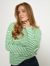 Load image into Gallery viewer, Denisa Organic Cotton Striped Long Sleeve - Green Briar
