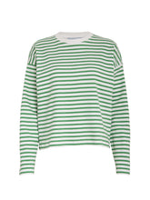 Load image into Gallery viewer, Denisa Organic Cotton Striped Long Sleeve - Green Briar
