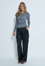 Load image into Gallery viewer, Cally 100% Wool Long Sleeve Top - Light Grey

