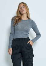Load image into Gallery viewer, Cally 100% Wool Long Sleeve Top - Light Grey
